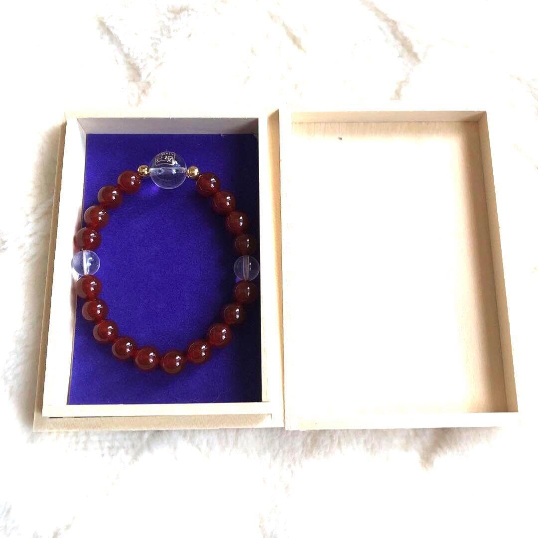 強運 小網神社 数珠 腕輪御守 ブレスレット 8mm 木箱付き 小 網